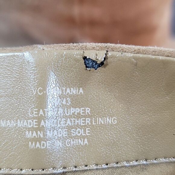 VINCE CAMUTO DANTANIA MID CALF SQUARE TOE BLOCK HEEL SUEDE BOOT - Picture 10 of 16